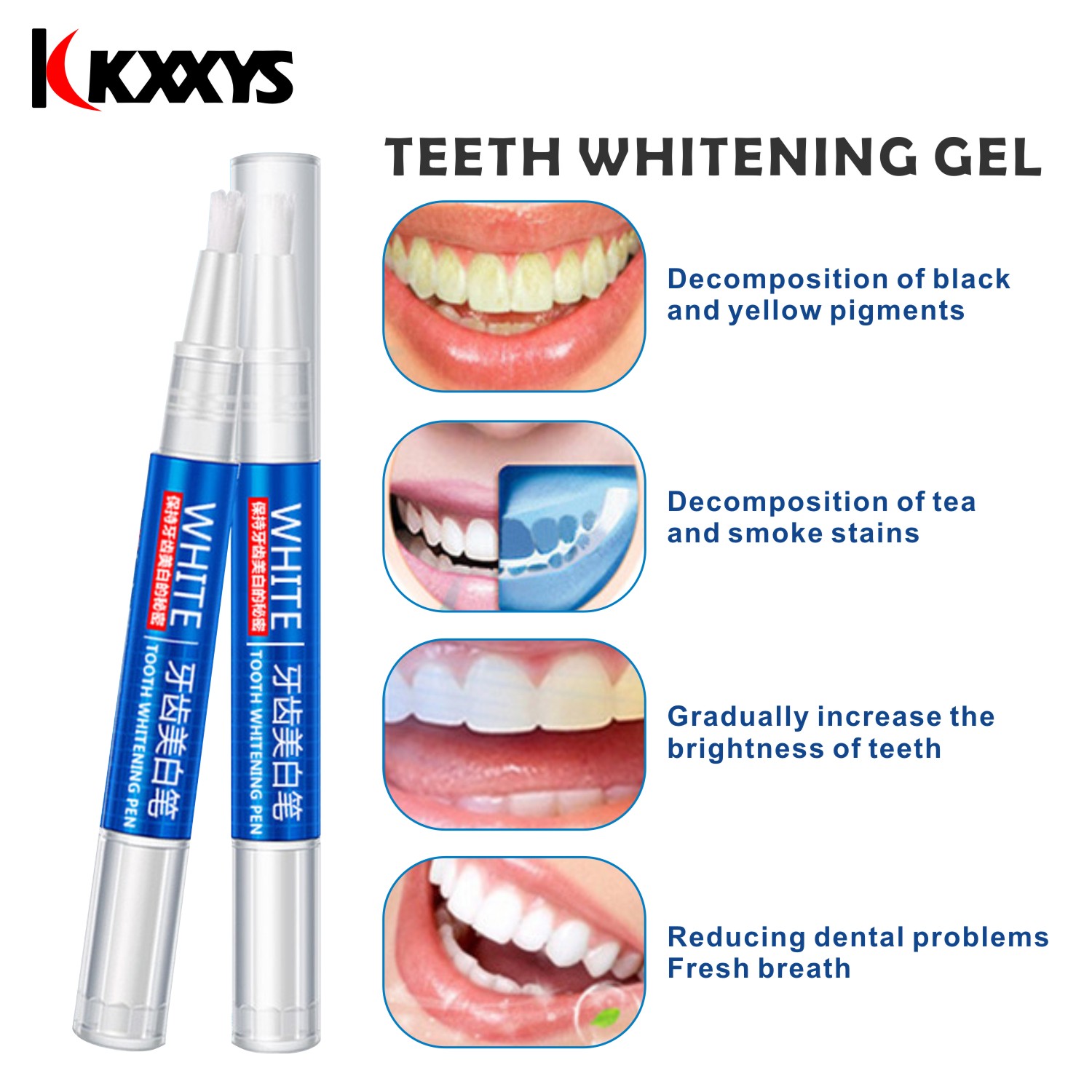 2pcs*3ml Popular White Teeth W - Whitening Pen Bleach 评论和价格