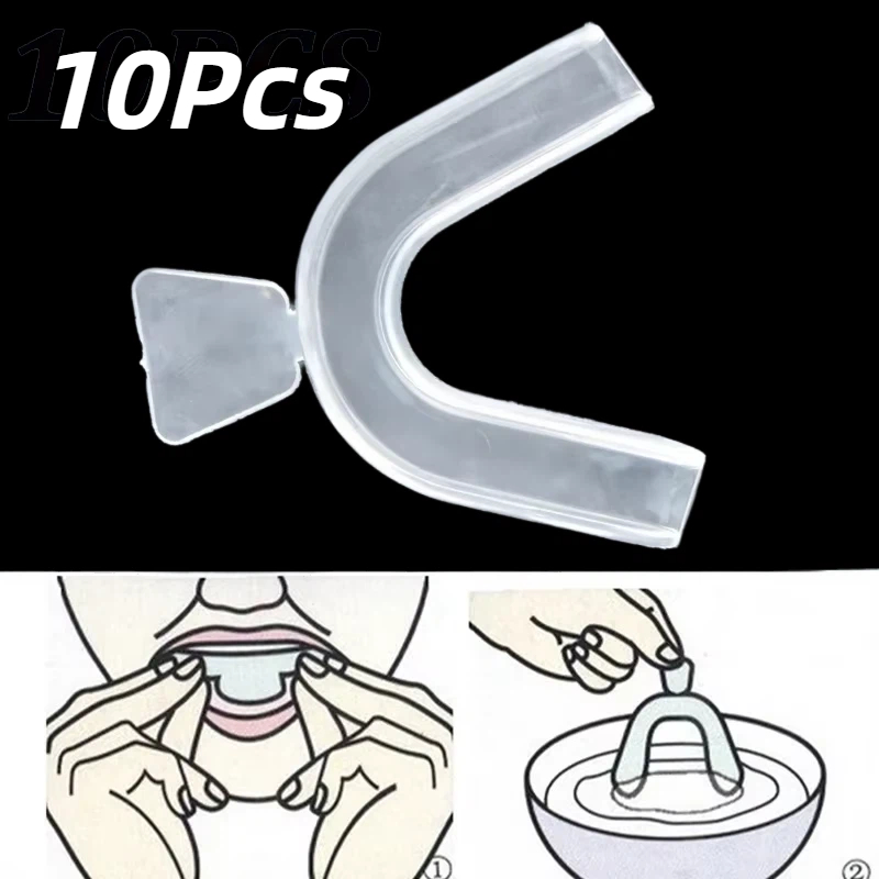 10Pcs/set Silicone Mouth Guard - Teeth Whitening With Trays 评论和价格