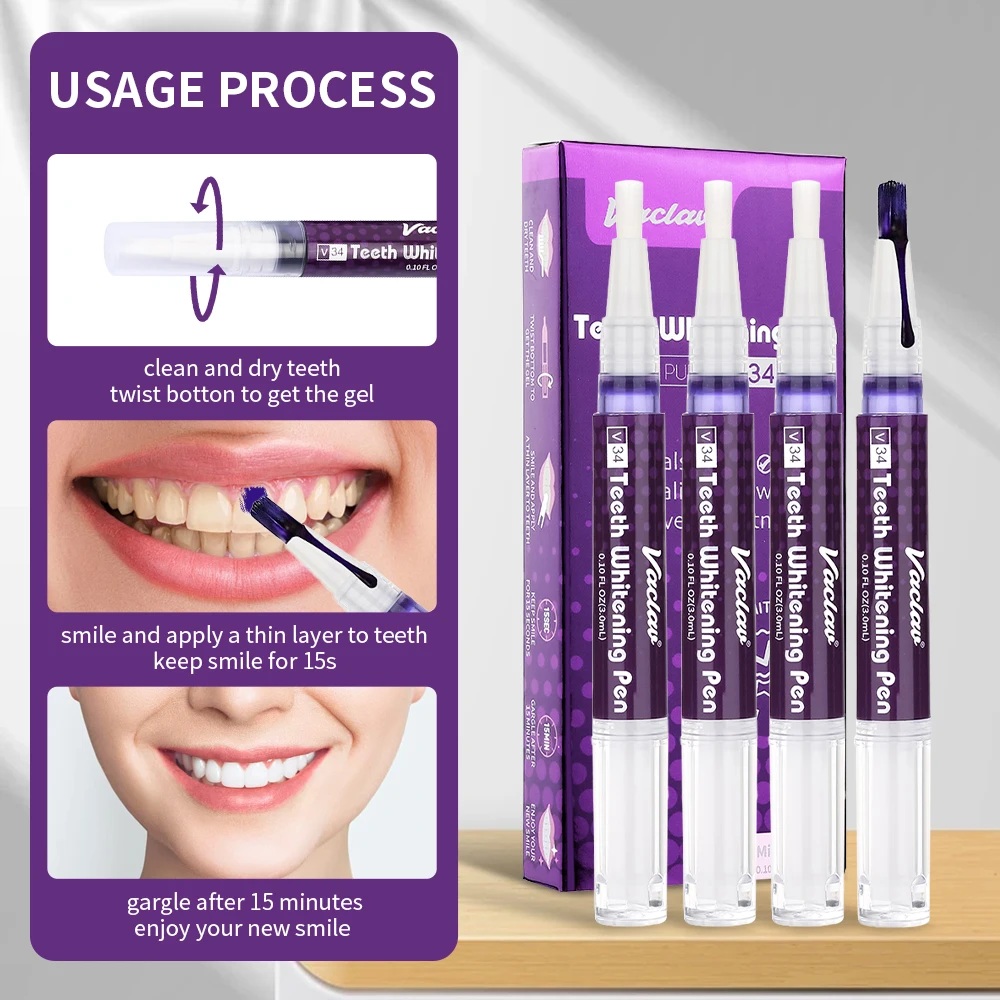 Vaclav V34 Purple teeth whiten - Teeth Whitening Hydrogen Peroxide 评论和价格