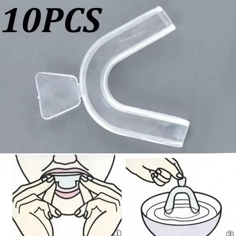 10Pcs Silicone Mouth Guard Tee - Teeth Whitening With Trays 评论和价格